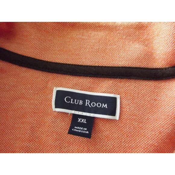 Club Room Pullover Mens XXL Orange 1/4-Zip top sweater high neck shirt quarter - Picture 4 of 10